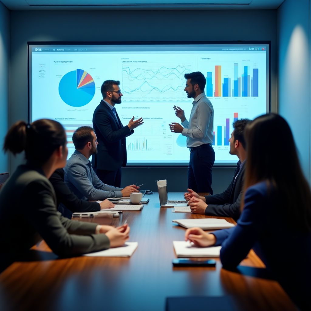 Apresentação de resultados de pesquisa para clientes corporativos