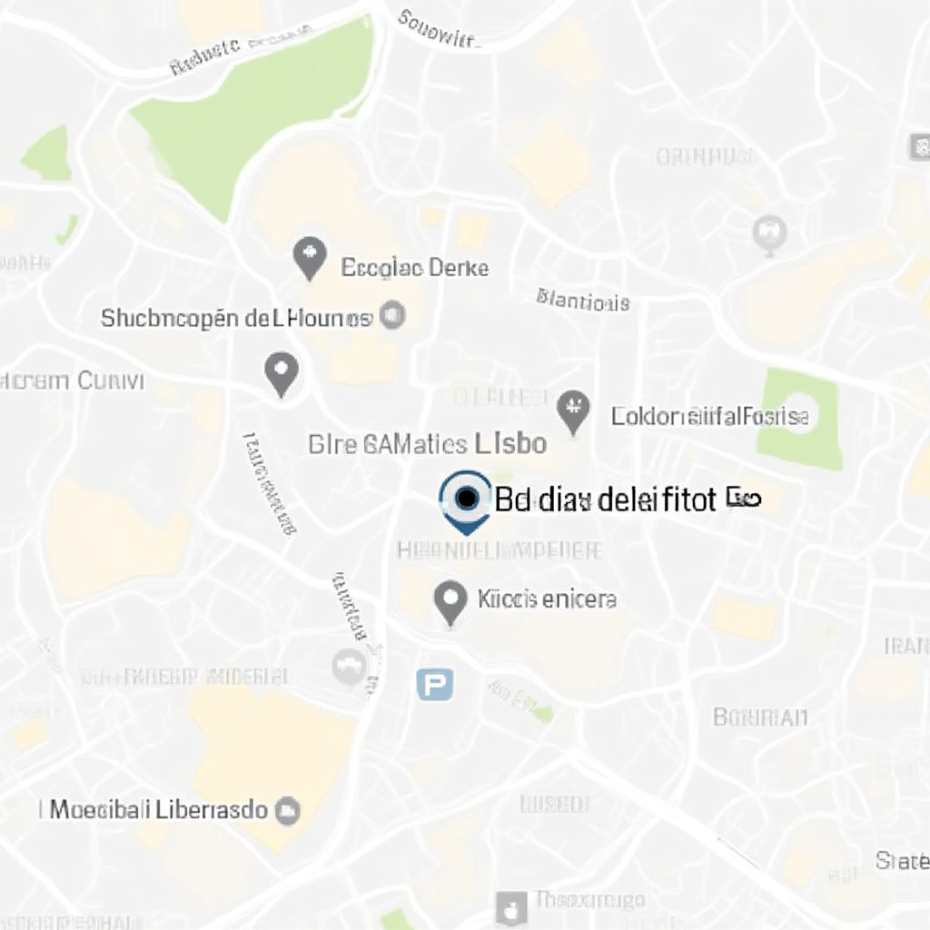 Mapa mostrando a localização da empresa em Lisboa