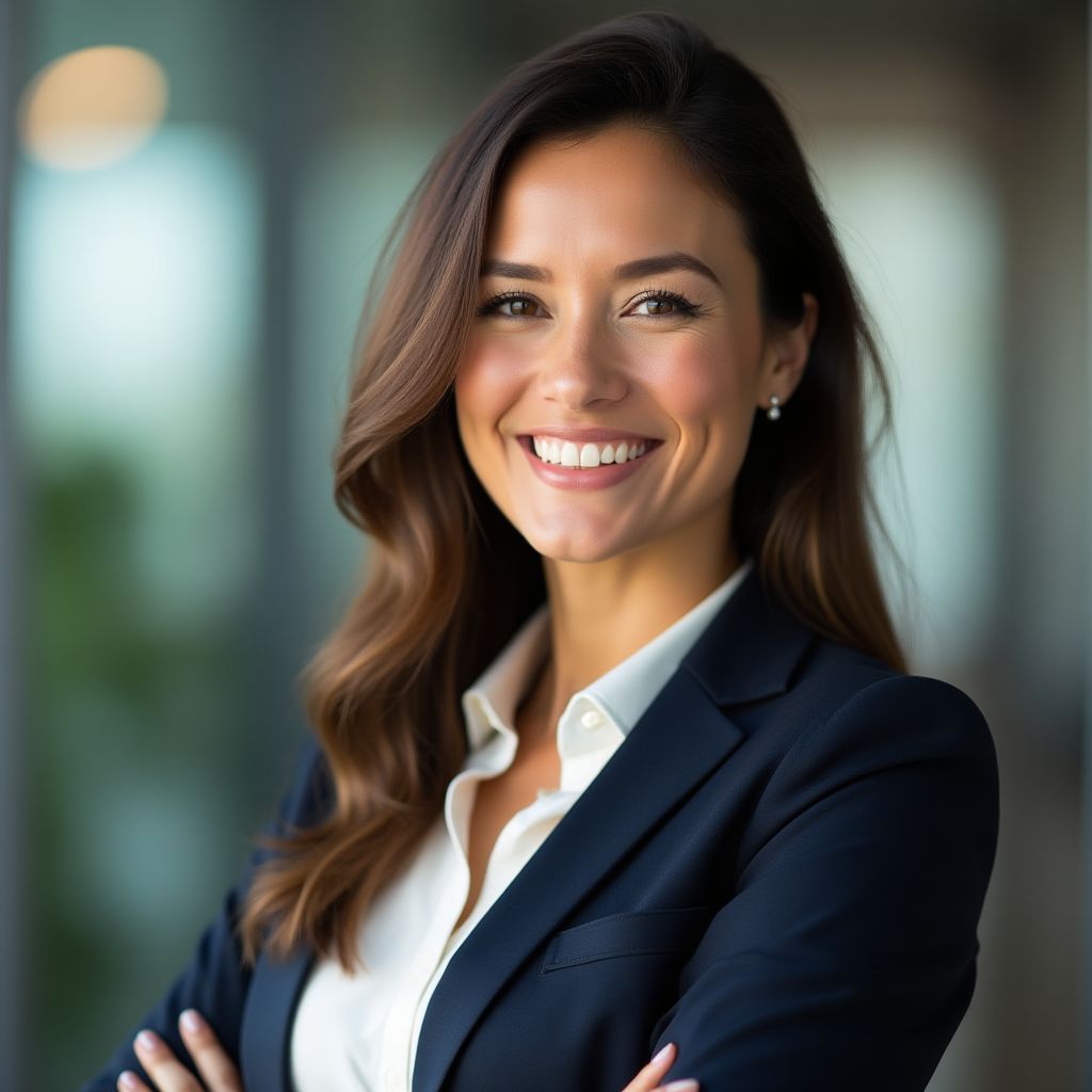 Retrato profissional da Dra. Sofia Martins, Diretora Executiva